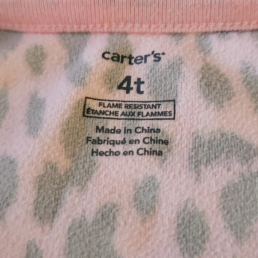 Carter’s Toddler Footed Pajamas Fleece One‑Piece Sleeper Size 4T